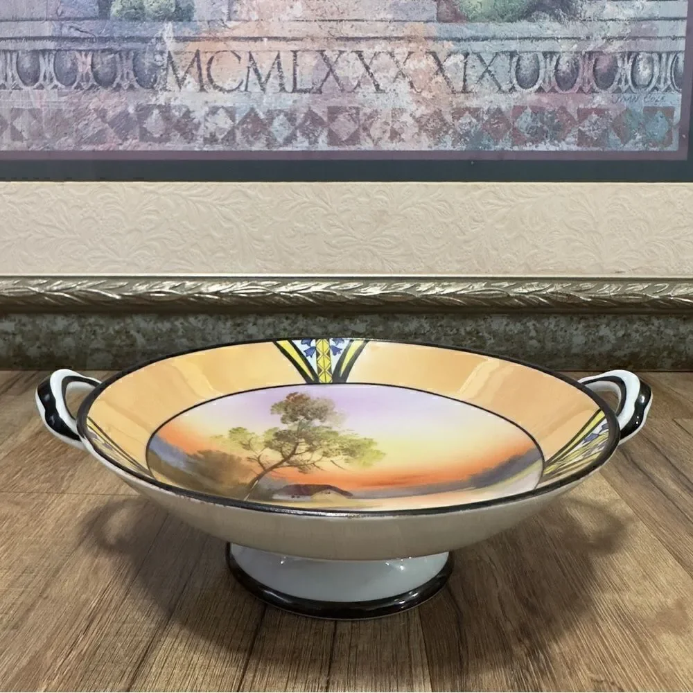 Noritake M Morimura House by the Lake Bowl with Handles